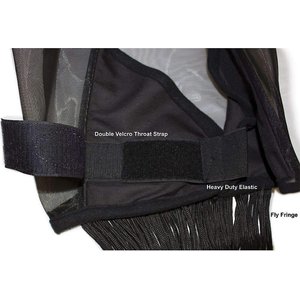 Derby Originals Reflective Horse Fly Mask with Ear & Nose Fringe, Safety Yellow, Full Horse