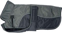 Derby Originals Reflective Parka 420D Waterproof Heavyweight Winter Dog Coat, Black/Charcoal, Large