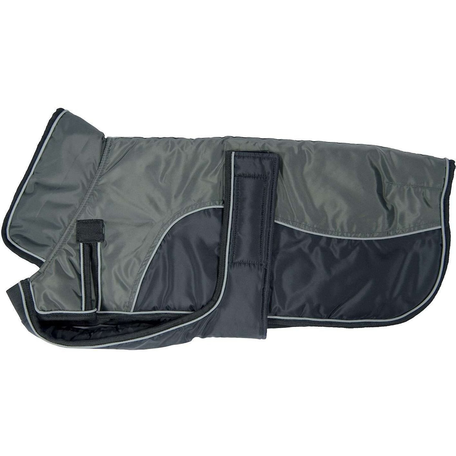 Derby Originals Reflective Parka 420D Waterproof Heavyweight Winter Dog Coat, Black/Charcoal, Large
