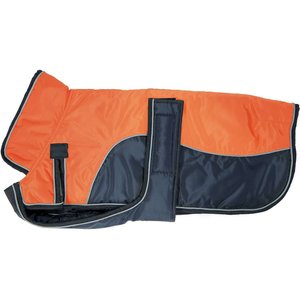Derby Originals Reflective Parka 420D Waterproof Heavyweight Winter Dog Coat, Orange/Charcoal, Medium
