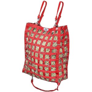 Derby Originals Super-Tough Patented Four-Sided Slow Feed Horse Hay Bag, Red