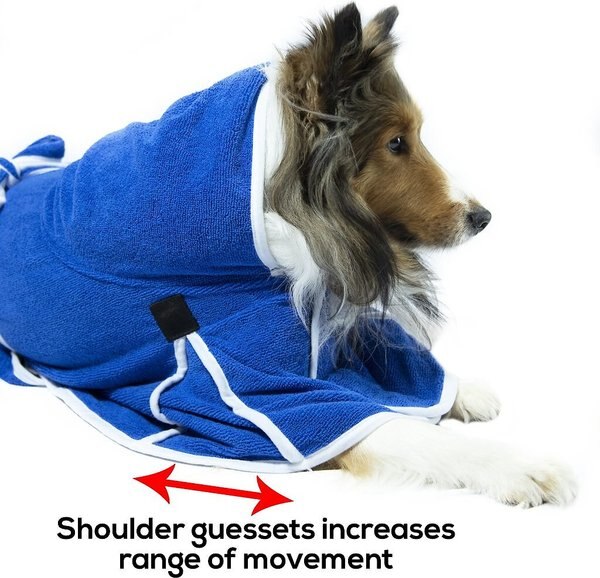 Derby Originals Ultra Flex Dog Bathrobe, Royal Blue