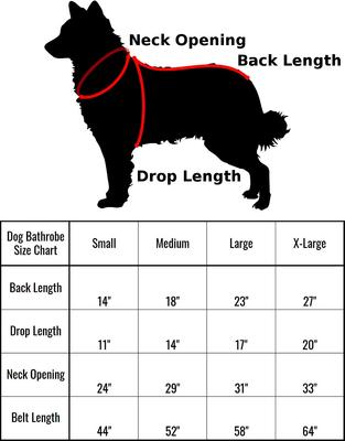 Show full view: Derby Originals Ultra Flex Dog Bathrobe, Royal Blue, Large slide 4 of 5