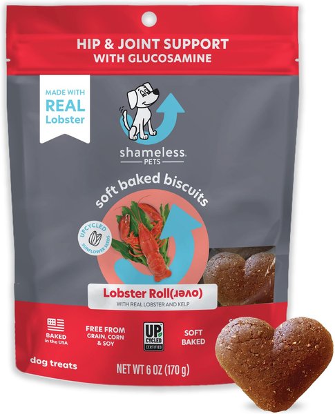 Shameless Pets Soft Baked Lobster Roll Flavor Grain-Free Dog Treats, 6-oz bag slide 1 of 5