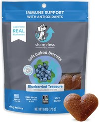 Shameless Pets Soft Baked Blueberried Treasure Flavor Grain-Free Dog Treats, 6-oz bag