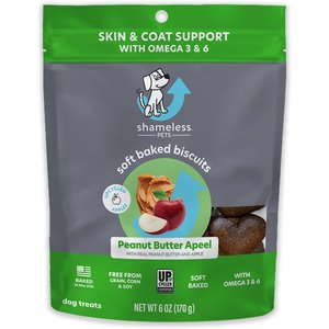 Shameless Pets Soft Baked Peanut Butter Apeel Flavor Grain-Free Dog Treats, 6-oz bag