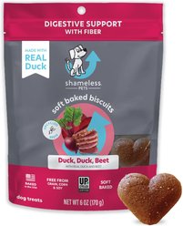 Shameless Pets Soft Baked Duck, Duck, Beet Flavor Grain-Free Dog Treats, 6-oz bag