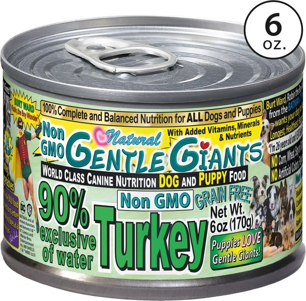 Discontinued GENTLE GIANTS NonGMO Puppy GrainFree Turkey Wet Dog