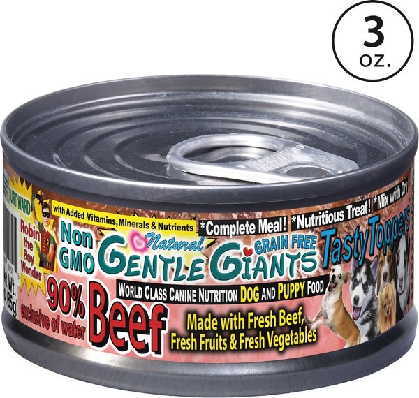 Gentle Giants Non-GMO Puppy Grain-Free Beef Wet Dog Food, 3-oz can, case of 24 slide 1 of 4