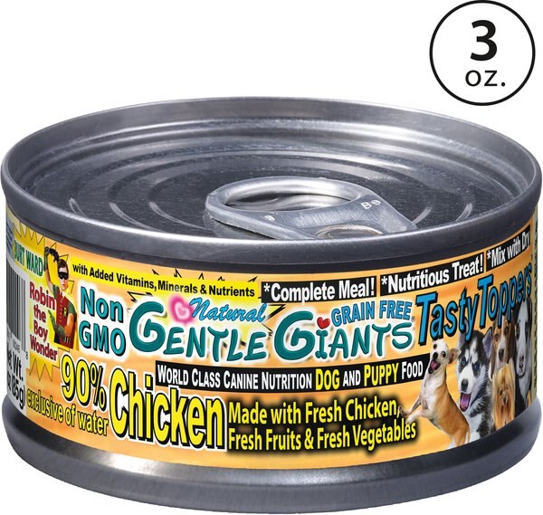 Gentle Giants Natural Non-GMO Puppy Grain-Free Chicken Wet Dog Food, 3-oz can, case of 24 slide 1 of 4