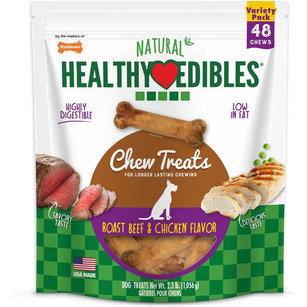 Nylabone Natural Healthy Edibles Grain-Free Biscuits Chicken & Veggie Recipe Grain-Free Dog Treats