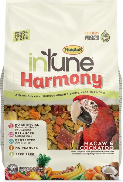 Higgins inTune Harmony Macaw Bird Food, 3-lb bag slide 1 of 7