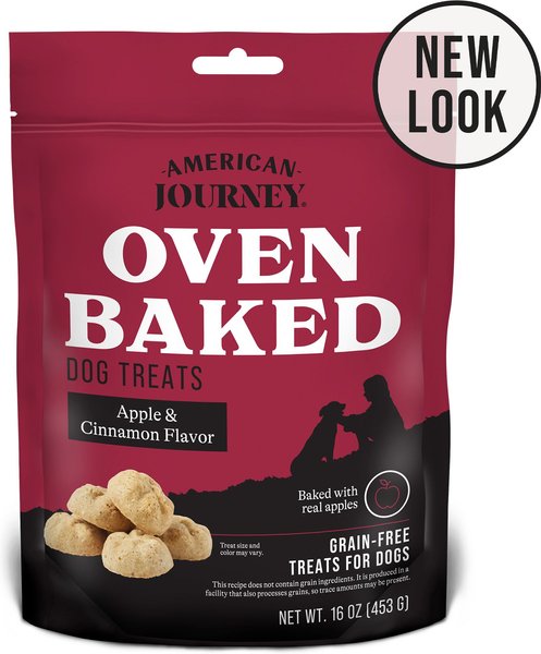 American Journey Apples & Cinnamon Flavor Grain-Free Oven Baked Crunchy Biscuit Dog Treats, 8-oz bag slide 1 of 7