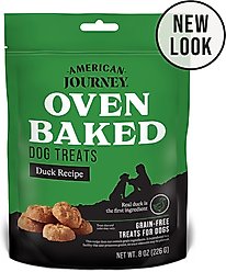 American Journey Duck Recipe Grain-Free Oven Baked Crunchy Biscuit Dog Treats, 8-oz bag