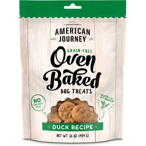 American Journey Duck Recipe Grain-Free Oven Baked Crunchy Biscuit Dog Treats, 16-oz bag
