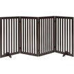 Out of Stock - UNIPAWS 4 Panel Free Standing Dog Gate, Espresso, Large ...