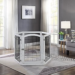 Unipaws 6 Panel Dog Gate, White