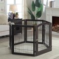 Unipaws 6 Panel Dog Gate, Espresso