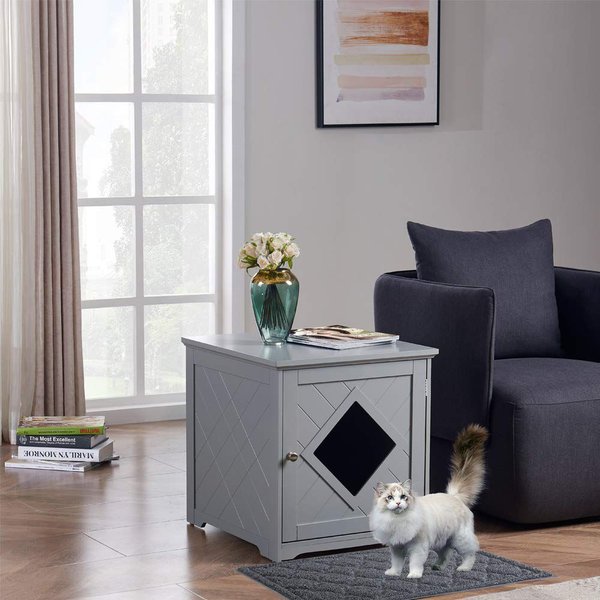 FRISCO Decorative Side Table Cat Litter Box Cover, Espresso