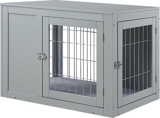 Unipaws Wooden Wire Furniture Style Dog Crate, 36 inch