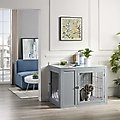 Unipaws Wooden Wire Furniture Style Dog Crate, 40.9 inch