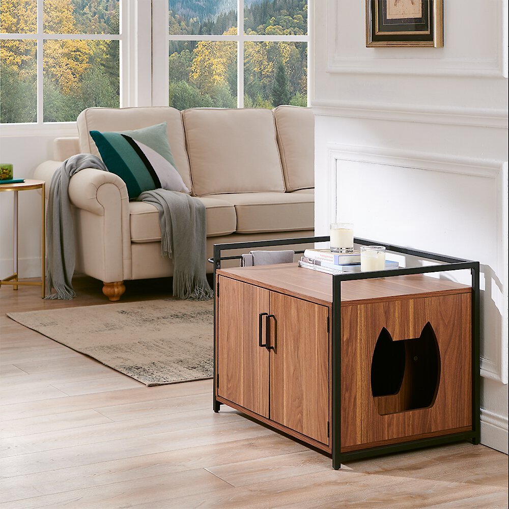 Unipaws Bench Cat Litter Box Enclosure