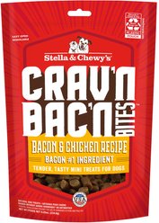 Stella & Chewy's Crav'n Bac'n Bites Bacon & Chicken Recipe Dog Treats, 8.25-oz bag