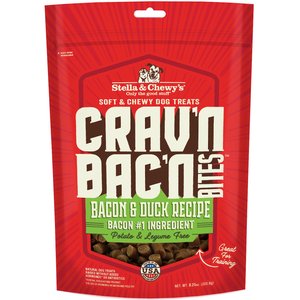 Stella & Chewy's Crav'n Bac'n Bites Bacon & Duck Recipe Dog Treats, 8.25-oz bag