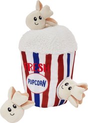 Frisco Zoomies & Chill Popcorn Hide & Seek Puzzle Plush Squeaky Dog Toy, Small