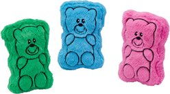 Frisco Zoomies & Chill Gummy Bear Plush Squeaky Dog Toy, 3 count