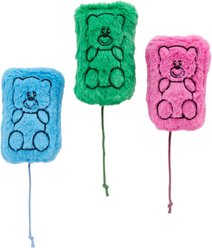 Frisco Zoomies & Chill Gummy Bear Plush Cat Toy with Catnip, 3 count slide 1 of 3