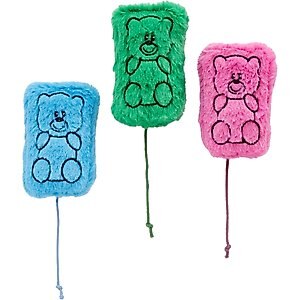 Frisco Zoomies & Chill Gummy Bear Plush Cat Toy with Catnip, 3 count