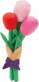 Frisco Valentine Rose Bouquet Plush Squeaky Dog Toy, Medium, 3 count