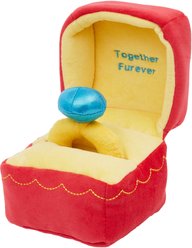 Frisco Valentine Ring 2-in-1 Plush Squeaky Dog Toy, Small