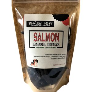 Waveland Paws Omega Chews Salmon Grain-Free Dog Treats, 4-oz bag