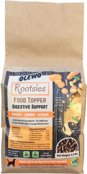 Olewo Rootsies Digestive Support Potato, Carrot, Alfalfa Dehydrated Dog Food Topper, 2.2-lb bag slide 1 of 8