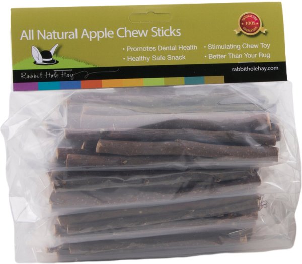 Rabbit Hole Hay Ultra Premium, All Natural Apple Chew Sticks Rabbit Treats, 125 count slide 1 of 2