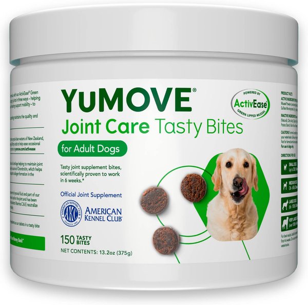YuMOVE Tasty Bites Natural Joint Health Hickory Flavor Soft Chew Dog Supplement, 150 count slide 1 of 7