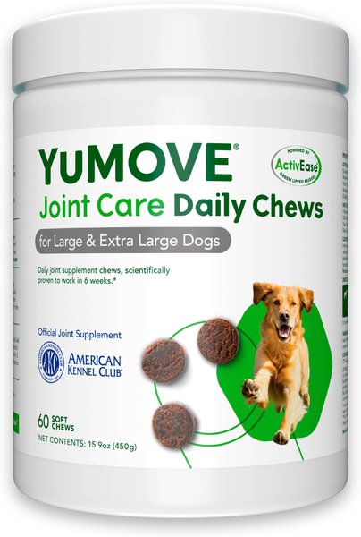 YuMOVE Joint Health Hickory Flavor Large & Giant Breed Soft Chew Dog Supplement, 60 count slide 1 of 7