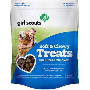 Girl Scout Pet Treats Real Chicken Soft & Chewy Dog Treats, 5-oz pouch