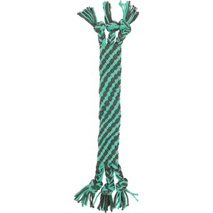 Frisco Flat Teal & Gray Rope Squeaky Dog Toy