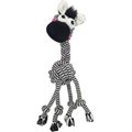 Frisco Zebra Rope Squeaky Dog Toy, Black & White, Small/Medium