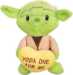 Fetch For Pets Star Wars Valentine's Day Yoda One for Me Squeaky Plush Dog Toy