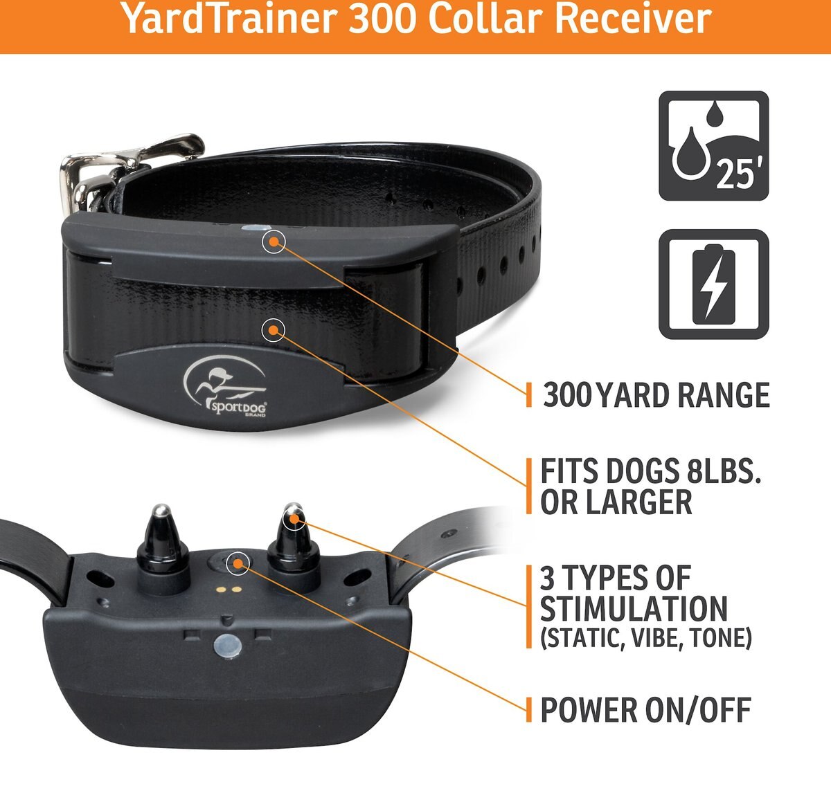 SPORTDOG YardTrainer Training Dog Shock Collar, Model 300