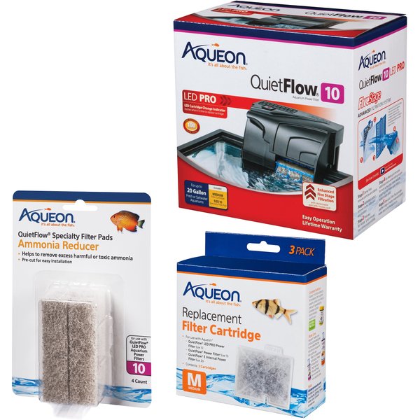 AQUEON QuietFlow 10 Series Aquarium Filter Kit
