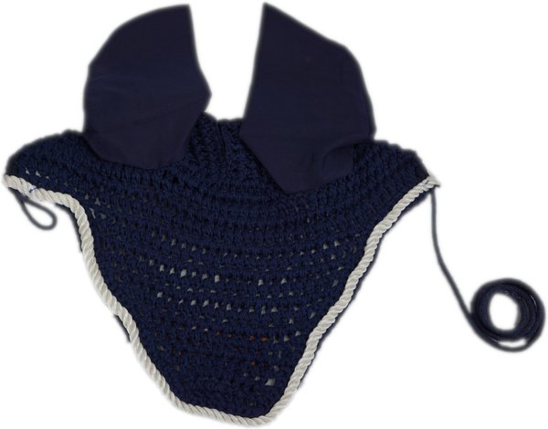 Paris Tack Comfort Show Crochet Ear Net & Forelock Opening, Pony, Navy slide 1 of 2