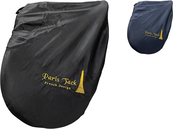 Paris Tack Premium Embroidered Nylon Dressage English Saddle Cover, Black slide 1 of 2