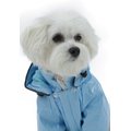 Pet Life Two-Tone PVC Waterproof Adjustable Dog Raincoat, Light Blue, X-Small