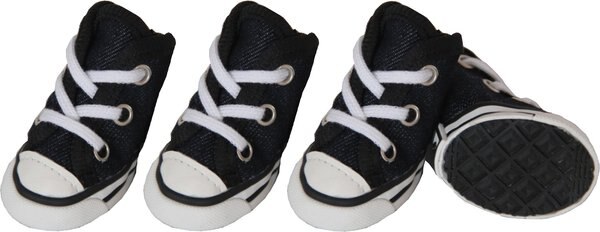Pet Life Extreme-Skater Canvas Casual Grip Dog Sneakers, 4 count
