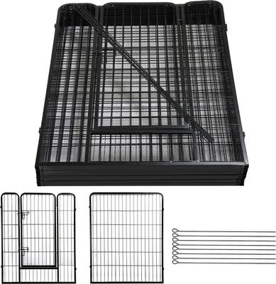 Show full view: Yaheetech Heavy Duty Metal Dog & Cat Playpen, Black, 40-in, 8-panel slide 10 of 11